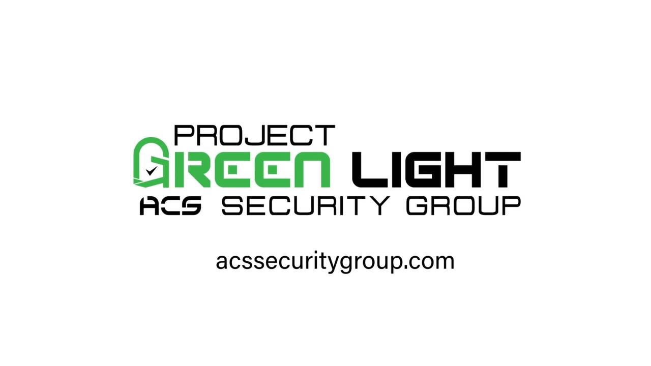 Project Green Light end card with the ACS Security Group web address