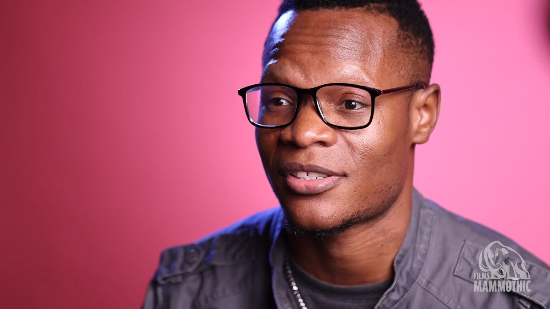 Studio interview filmed on a colored backdrop by Mammothic Films